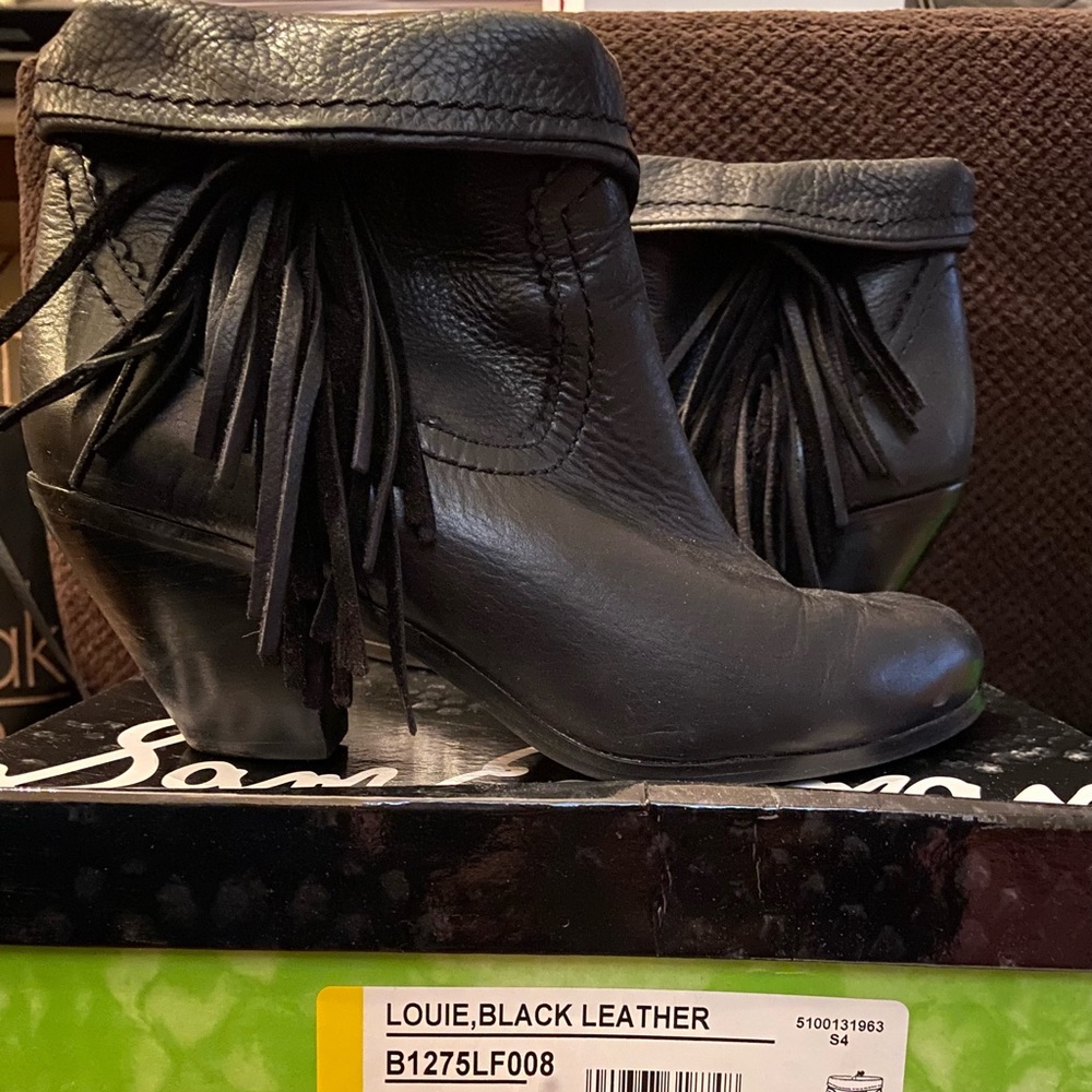 Sam Edelman Louie Black Leather Cuffable Boot